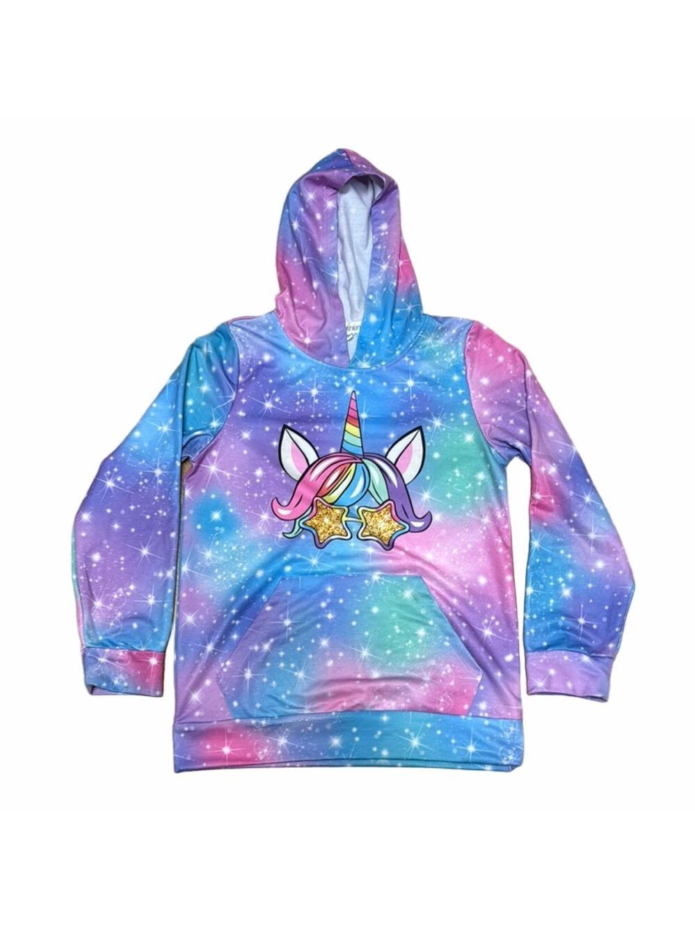 Playful Colorful Tie-Dye Unicorn Hoodie. Magical fun Vibrant Cute